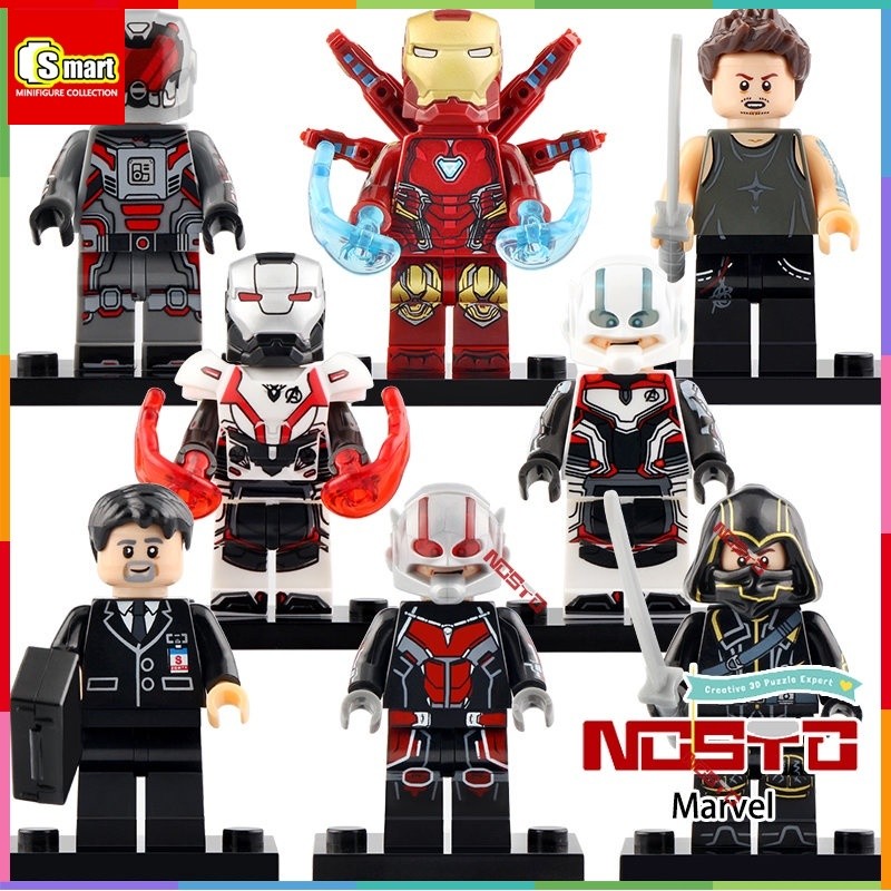 Montado Quebra-Cabeça Mini Estatueta Scott Lang Hawkeye Meninos E Meninas Brinquedo Ornamento Figura Feliz Hogan Boneca