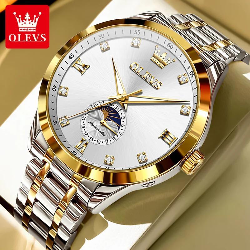 OLEVS 7041 Relógio Masculino De Luxo Marca Original Negócios Mecânico Automático À Prova Dwaterproof Água Luminosa Data