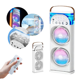Ventilador Umidificador Duplo Torre 3 Velocidades Portátil Climatizador Led Ar Condicionado USB em Oferta na Shopee