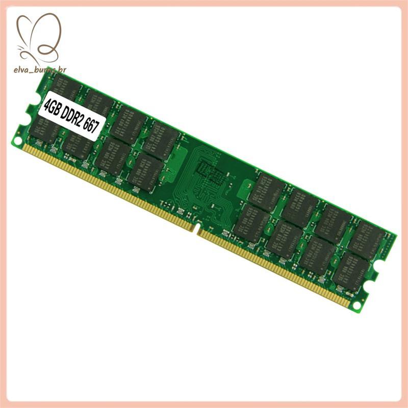 [elva_burns.br] Módulo De Memória DDR2 4GB De Grande Capacidade 240PIN PC2-5300 667MHz RAM De Alta Frequência Para Compu