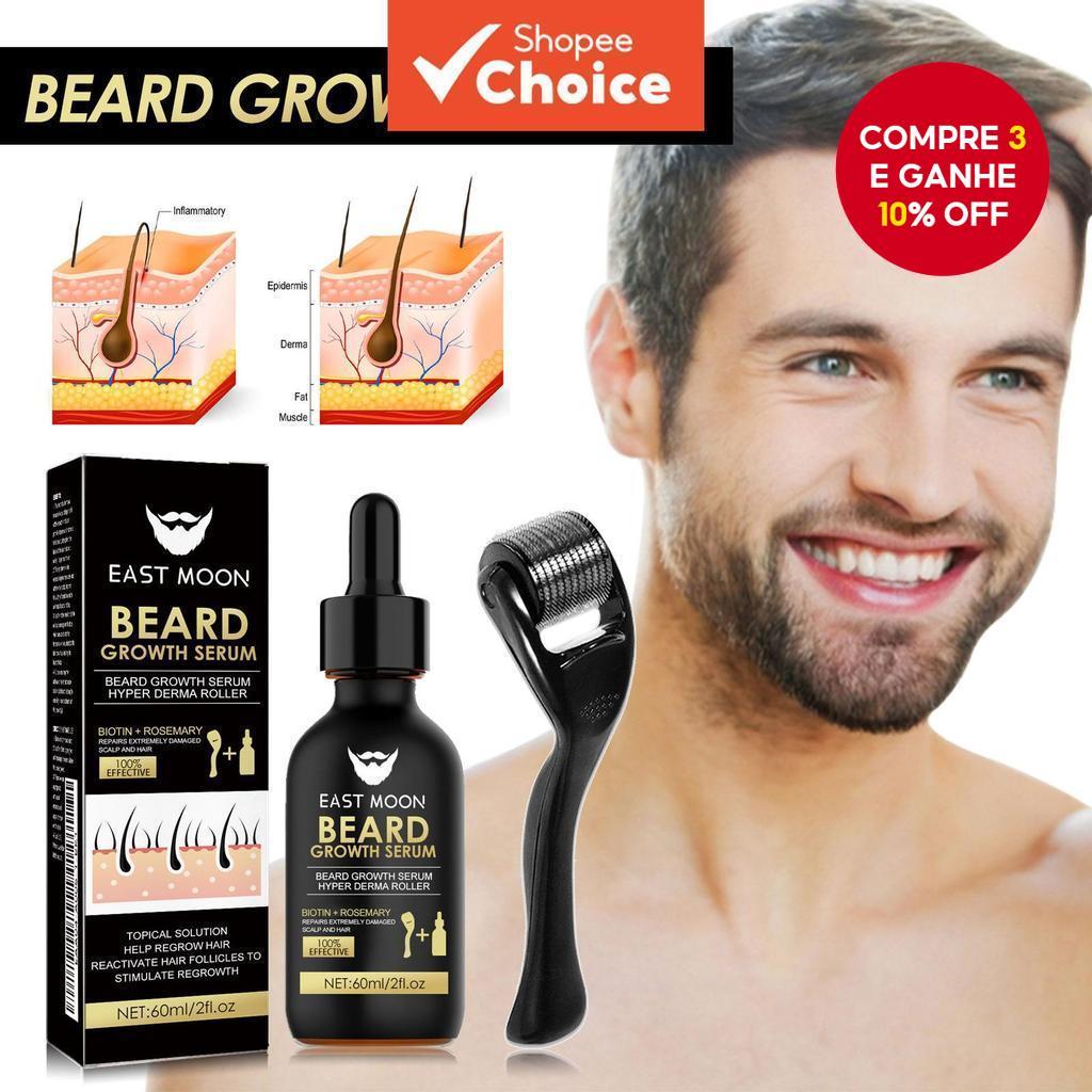 Kit de Crescimento de Barba com Rolo e Óleo para Crescimento de Barba para Homens, para Cultivar uma Barba Mais Grossa Kit de Crescimento de Barba com Rolo e Óleo para Crescimento de Barba para Homens, para Cultivar uma Barba Mais Grossa