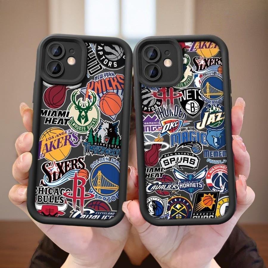 Capa de Celular NBA Estilo Esportivo Anti-Queda  para Samsung A14 A15 A54 A55 A05S A16 A07 A17 S22 S23 S24 S25 Ultra