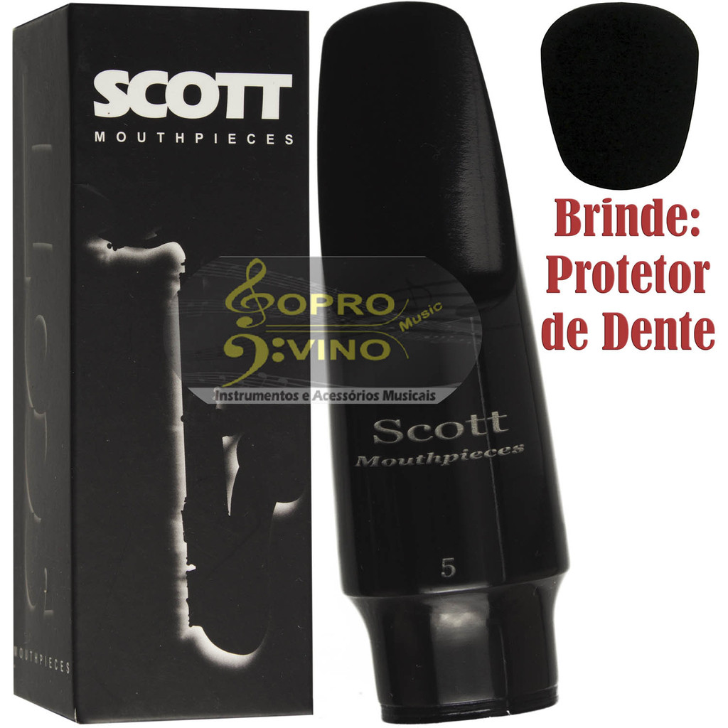 Boquilha Sax Soprano Barkley Scott Nº 5 Brinde Protetor