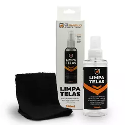 Gshield Kit Spray Limpa Telas Grip Clean 150ml Bactericida com Flanela de Microfibra Peluciada, Legalizado pela ANVISA