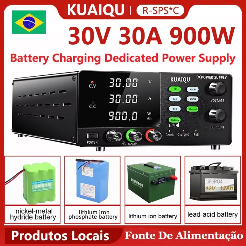 Fonte de alimentação de laboratório KUAIQU DC 24V 48V 72V 120V Fonte de alimentação de comutação ajustável Carregar