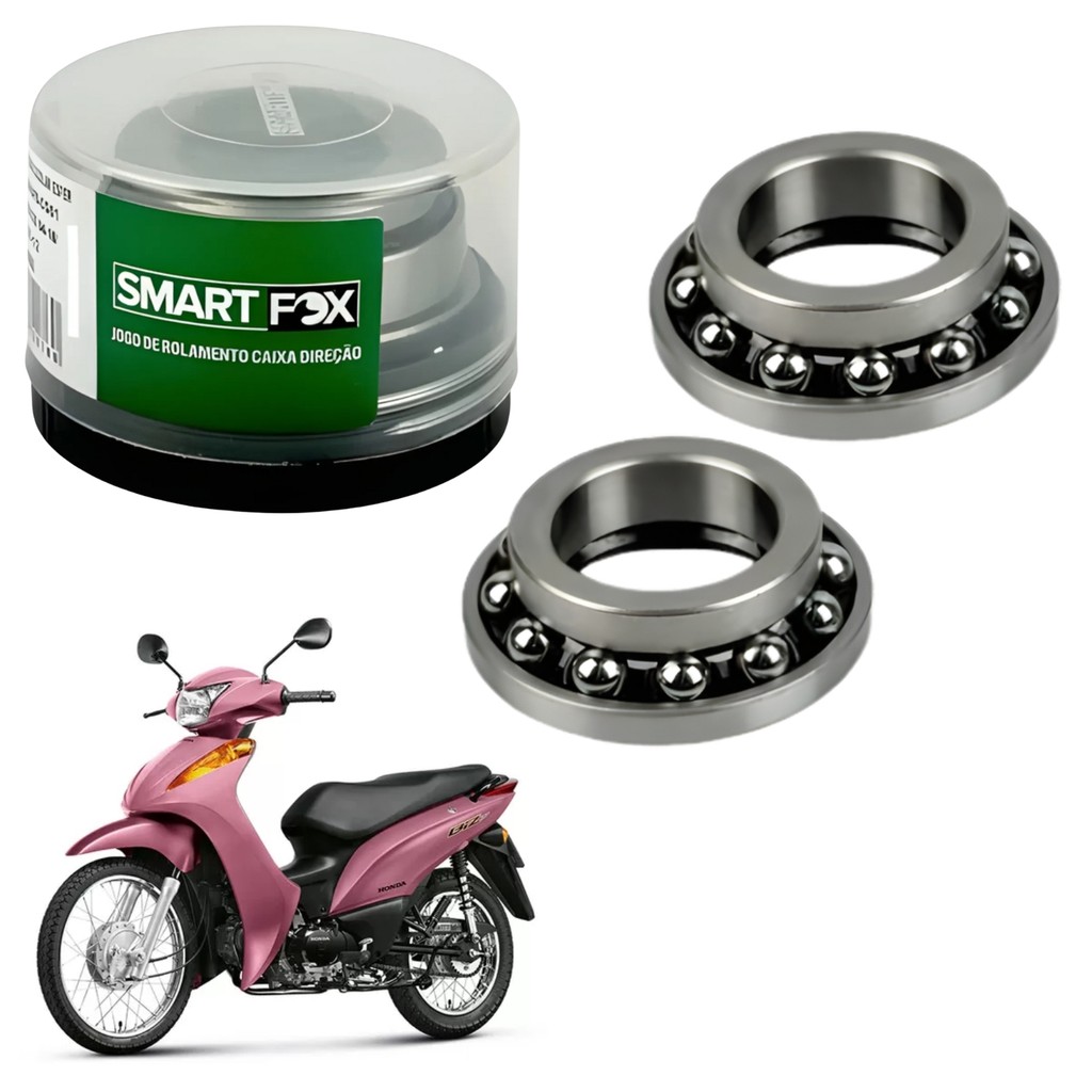 CAIXA DE DIREÇÃO COLAR ESFÉRICO ROLAMENTOS SMARTFOX HONDA BIZ 100 110 125 PCX 150 POP 100 110