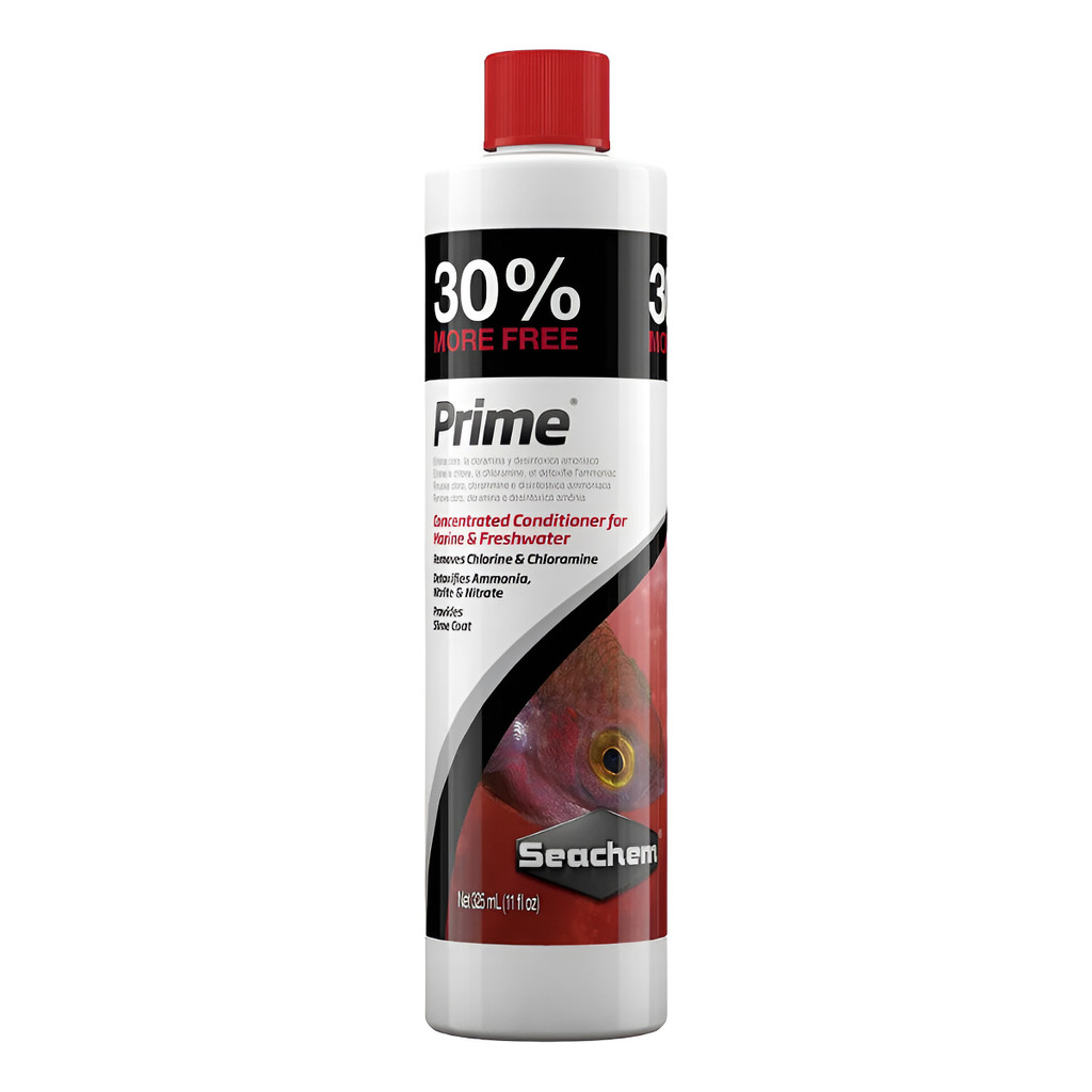 Prime Seachem 325 Ml  Removedor Anti Cloro Amônia Aquário