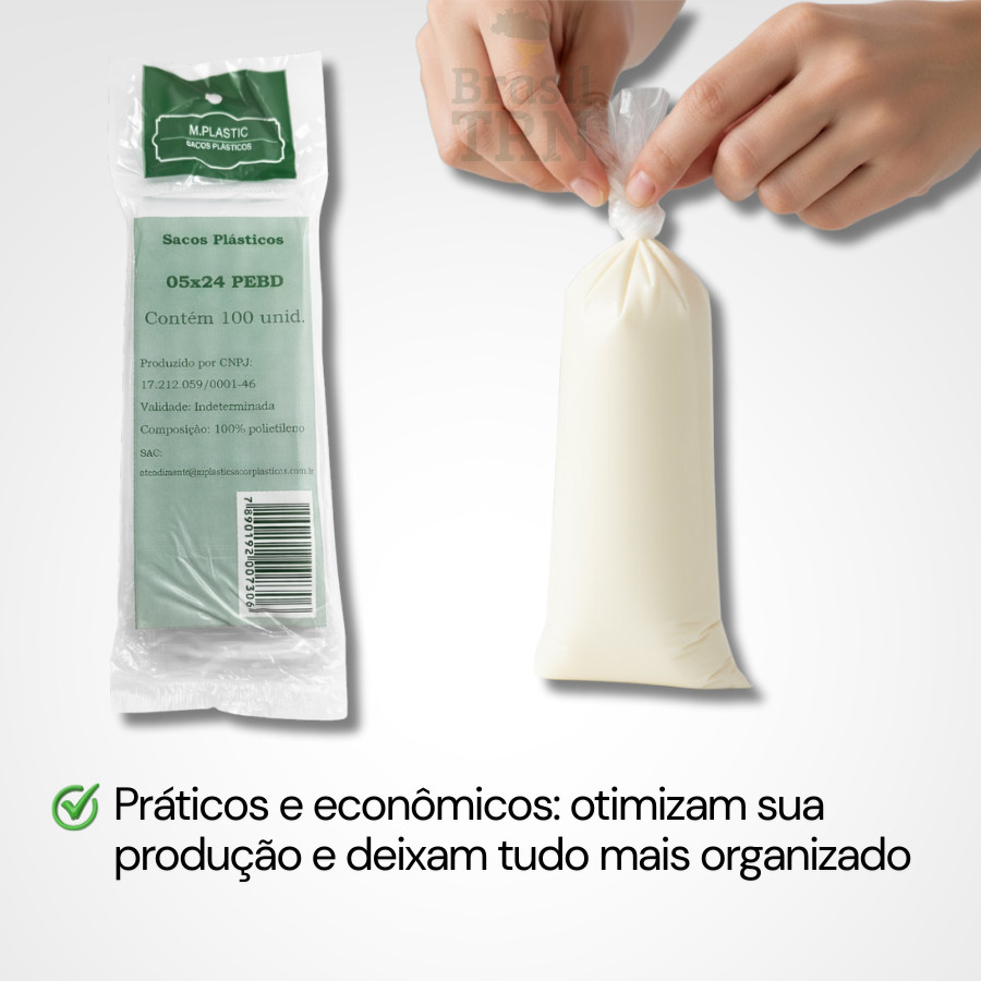 Saco Transparente Geladinho 5x30cm 600 Unid PEBD Saquinho Gelinho Chup Chup Sacolé