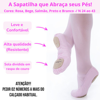 Sapatilha Sola Dividida Lona Ballet, Sapatilha de Ballet meia ponta, Sapatilha Ballet, N em Oferta na Shopee