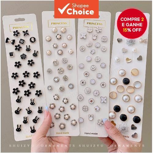 Novos 30PCS Broches de Pérola para Mulheres, Acessórios de Moda em Metal para Suéter.