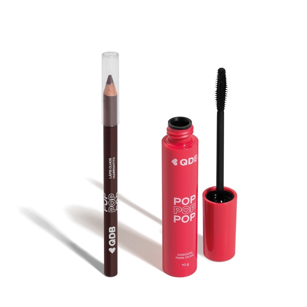 Combo POP: Máscara Para Cílios 10g + Lápis Marrom Para Olhos 1,1g em Oferta na Shopee