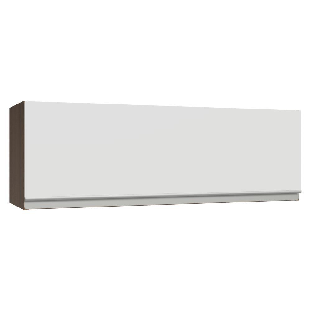 Armário Aéreo 100 cm 1 Porta Basculante Rustic/Branco Glamy Madesa