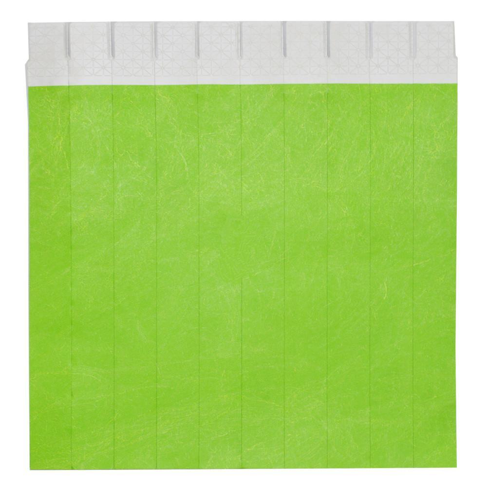 Pulseira de Identificação Tyvek Laser Pro Eco C/ Lacre Adesivo 18.41x245mm Ref. 5062 Green Singulares (100 unidades)