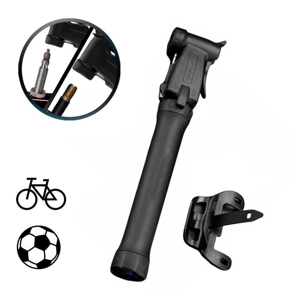 Mini Bomba De Ar Para Encher Pneu Bico Fino E Grosso Para Encher Pneu De Bicicleta Com Suporte De Quadro De Bike