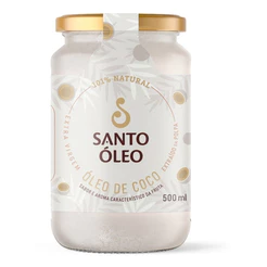 Santo Óleo - Óleo De Coco Extravirgem De Polpa - 500ml