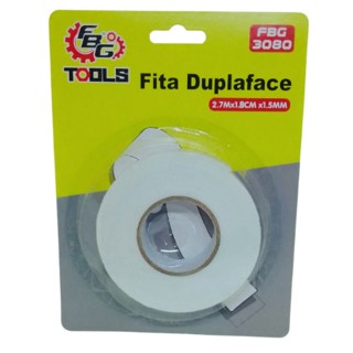 Fita Dupla Face Adesiva Espuma 1,5mm x 2,7 Metros Branco Liso em Oferta na Shopee