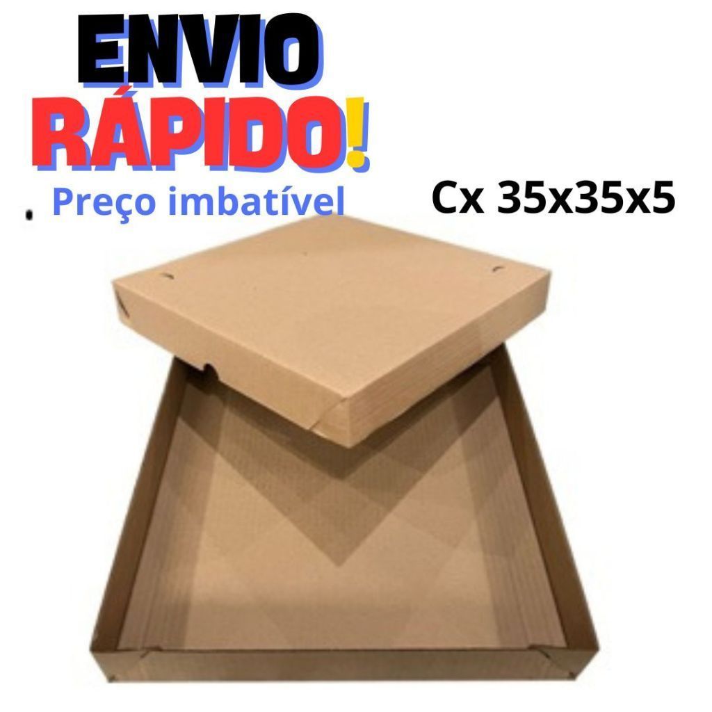 10 Caixas 35x35x5 para (100 Salgados ou Doces) Pardo 10 Caixas 35x35x5 para (100 Salgados ou Doces) Pardo