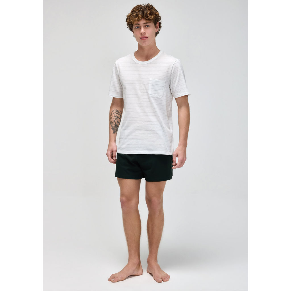 Pijama Curto Masculino Fio Tinto Listrado em Oferta na Shopee