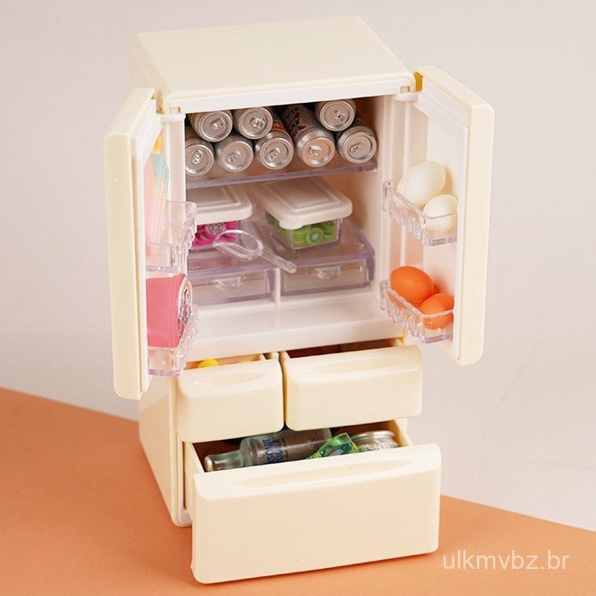 Móveis Em Miniatura 1 : 12 Simulação Geladeira Casa De Boneca Mini Eletrodomésticos Modelo Cozinha Cena Jogar Brinquedos em Oferta na Shopee