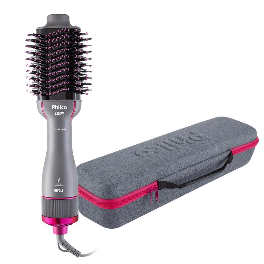 Escova Secadora Philco Soft Advance 1300W Bivolt 4 em 1 PES14 em Oferta na Shopee