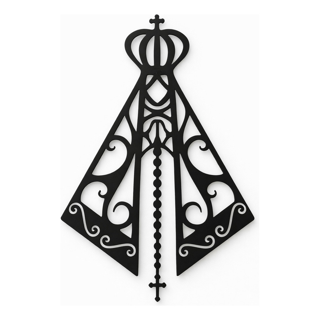 Moldura Placa Decorativa Nossa Senhora Aparecida Católica