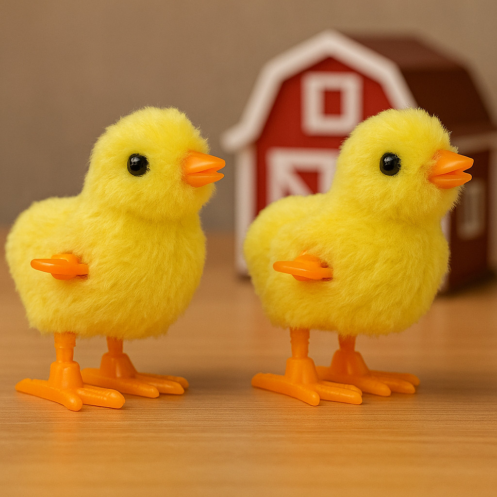 Kit Com 10 Pintinhos Amarelinhos Divertido De Pelucia A Corda Infantil em Oferta na Shopee