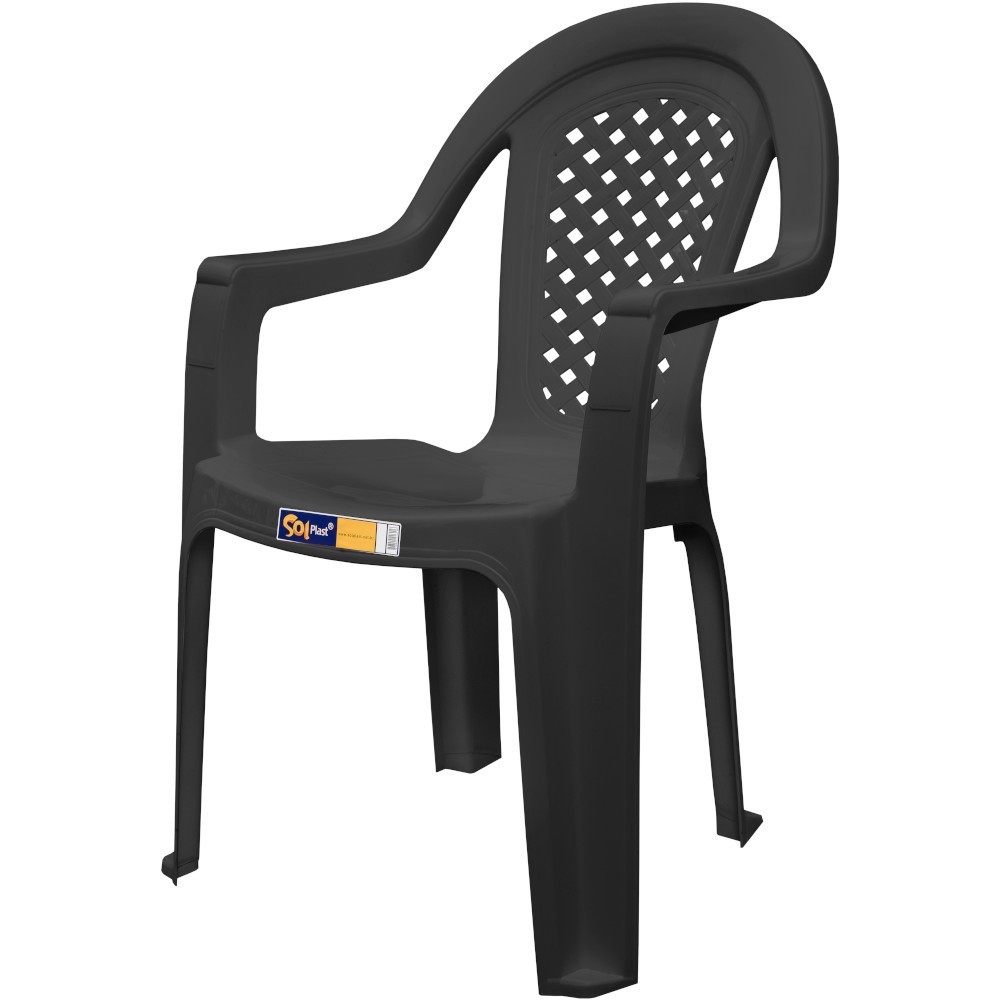 Cadeira plástica com braços Jacarecica - Solplast
