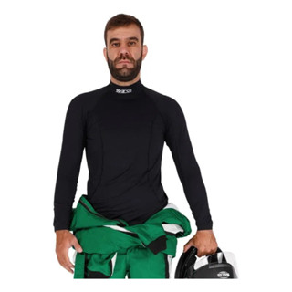 Camisa Termica Malha De Kart Sparco Gola Alta Unissex em Oferta na Shopee