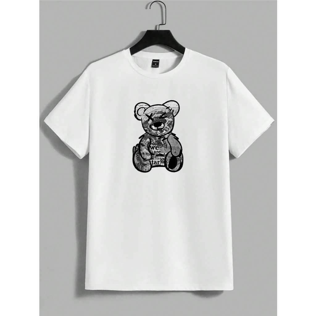 Kit Camiseta 30.1 e Short Tectel Conjunto Urso New Jornal Urbans Life Masculino Lançamento