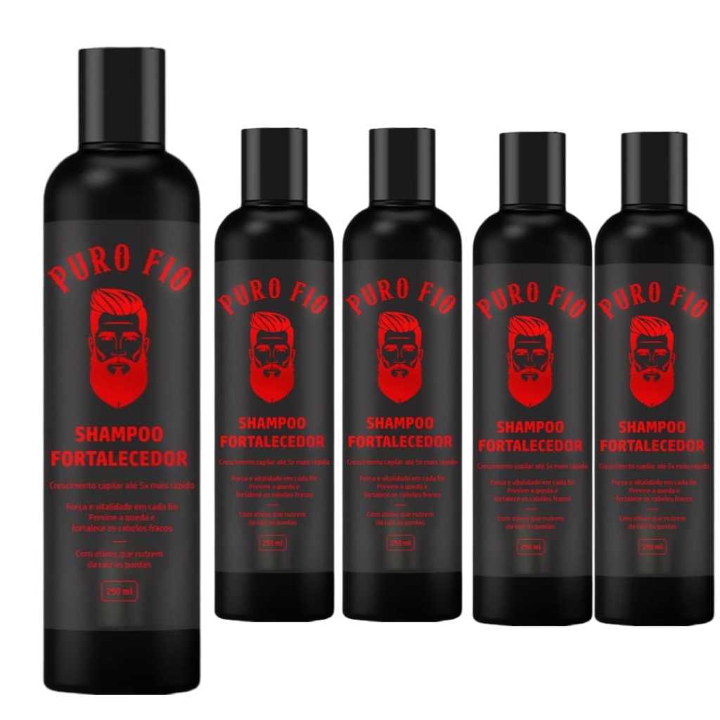 Kit 4 Shampoos Antiquedas + Tônico Capilar Fortalecimento e Crescimento - Puro fio 250ml - Pronta Entrega