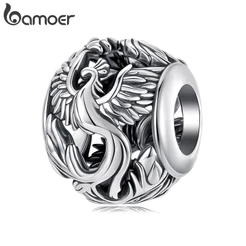 Bamoer Bead Phoenix Pingente DIY Pulseira Colar Acessórios Para Presentes Femininos
