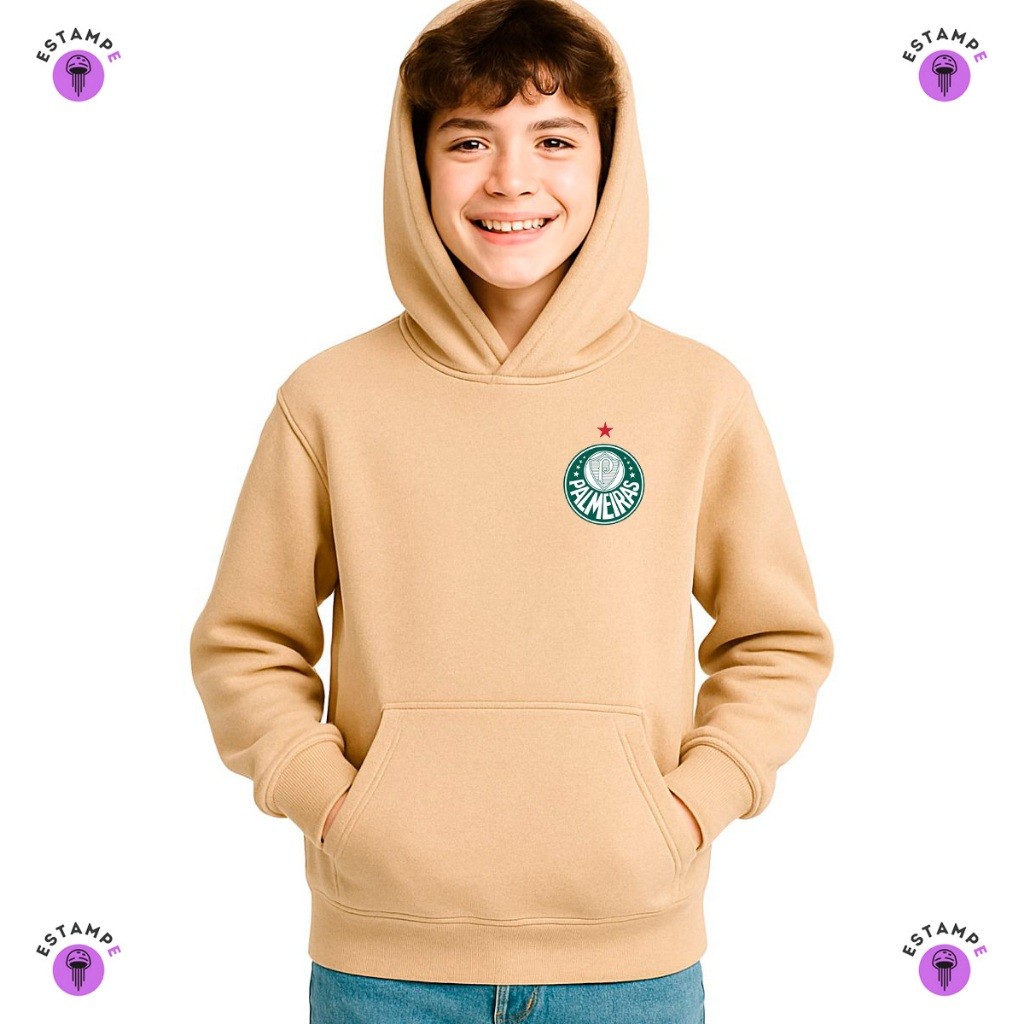 Moletom Canguru Infantil Time Palmeiras Verdão Blusa De Frio Agasalho Casaco Unissex Menino Menina