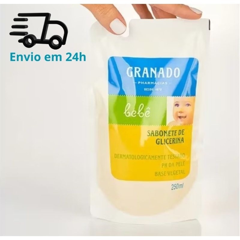 Sabonete Líquido Granado Bebê Glicerina Refil 250ml Original em Oferta na Shopee