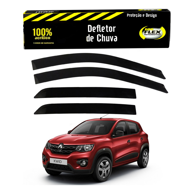 Jogo Calha Defletor Chuva Kwid 1.0 2017 A 2021 em Oferta na Shopee