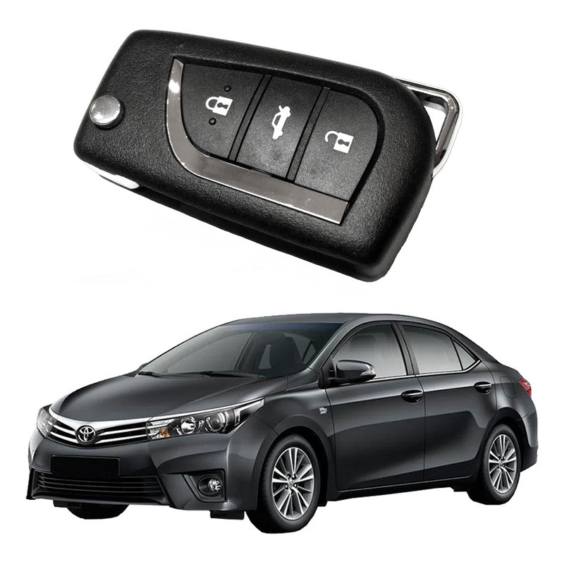 Chave Canivete Lâmina 3 Botões Corolla 2.0 2010 A 2014 em Oferta na Shopee