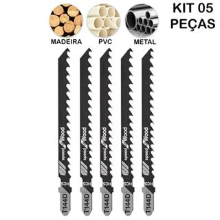 Lâmina de Serra Tico-Tico Kit 5 Peças | Para Madeira e Metal, Corte Preciso em Oferta na Shopee
