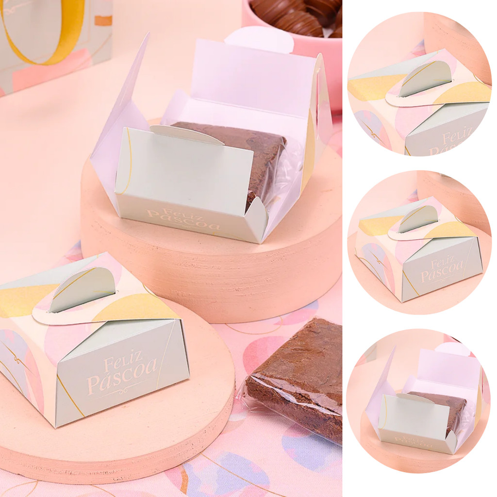 10 CAIXA PARA BROWNIE 7X7CM CELEBRAR 5629 ( PASCOA JANGO 2026 ) em Oferta na Shopee