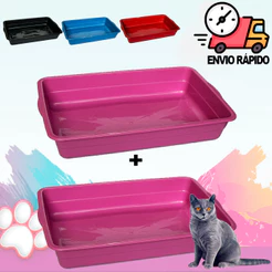 Caixa De Areia Para Gatos Grande Bandeja Higiênica Banheiro de Gato 8L