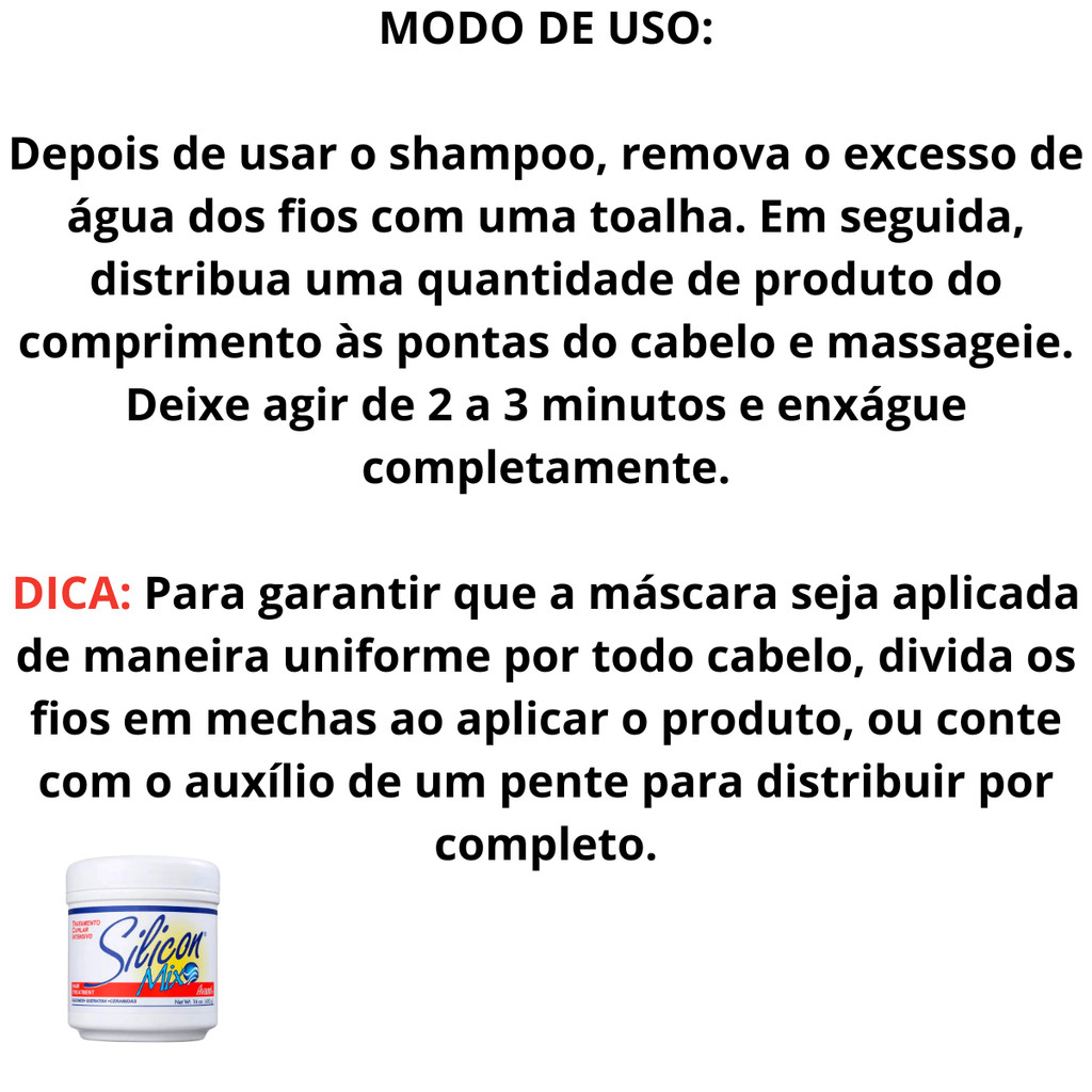 Máscara de Tratamento Capilar Intensivo Silicon Mix 450g - Hidrata Restaura Brilho Suavidade