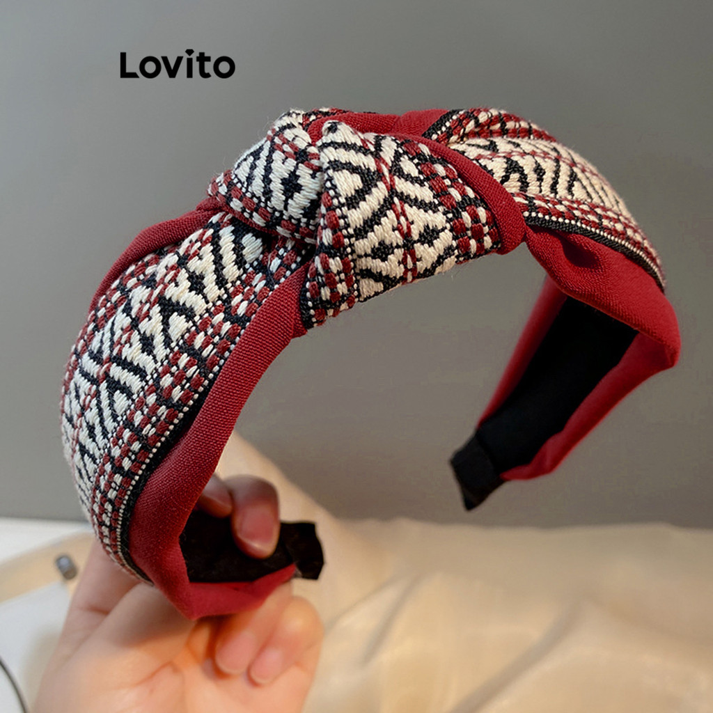 Lovito Tiara Casual Lisa Colorblock Para Mulheres LFA03120  (Laranja/Preto)