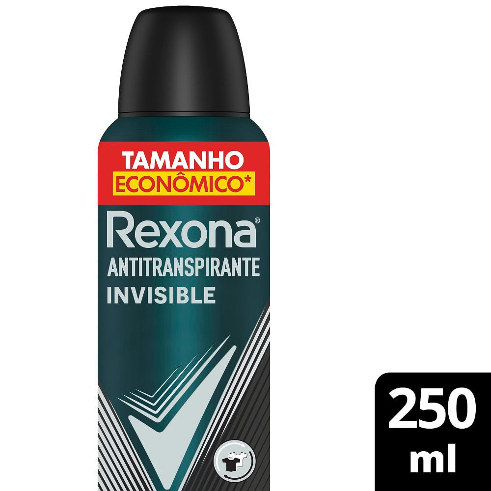 Antitranspirante Aerosol Rexona Men Invisible 250ml em Oferta na Shopee