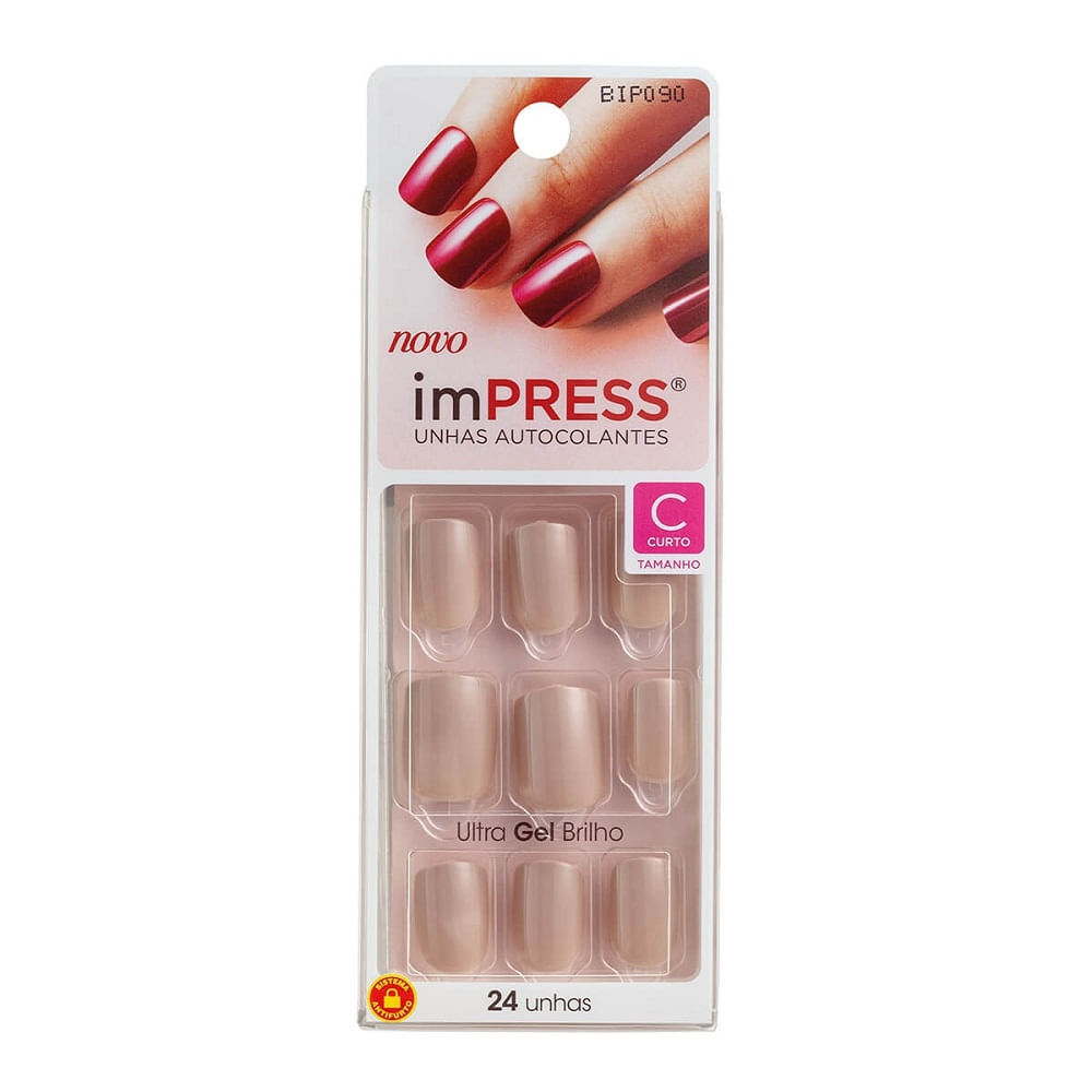 Unhas Postiças Kiss New York Impress Girlie Girl 24 Unidades em Oferta na Shopee