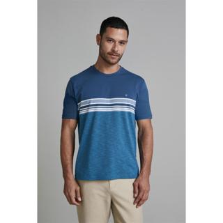 Camiseta Malha Comfort - Azul Noturno / Azul Royal em Oferta na Shopee
