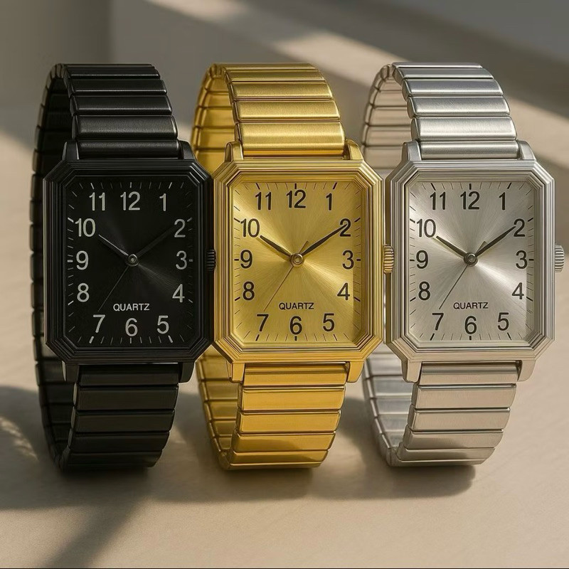 Relógio Feminino Quadrado pulseira Elástica Moderno Barato em Oferta na Shopee
