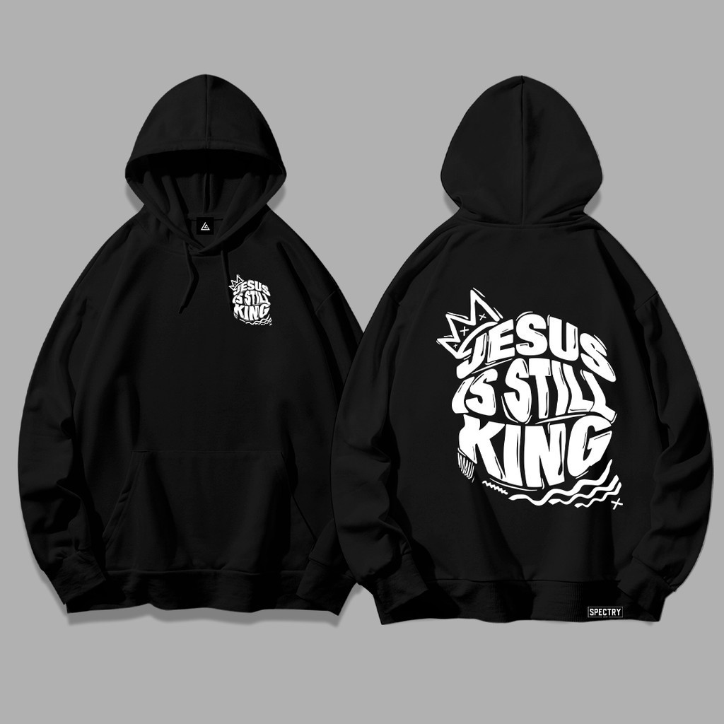 Moletom Canguru Com Bolso e Capuz Streetwear Jesus Is still king Blusa Unissex Estampado