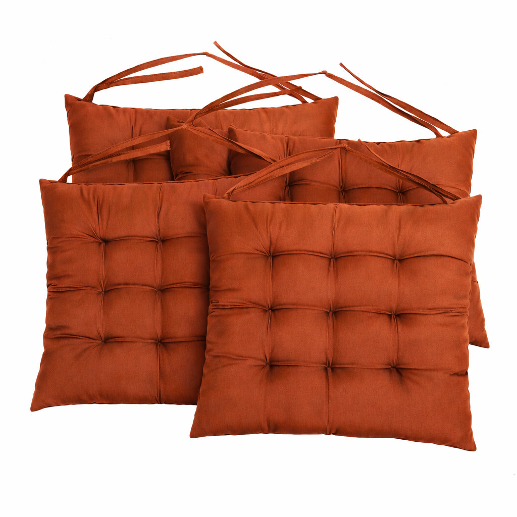 Kit 4 Almofadas Assento de Cadeira 40x40 Futon Macio Assento Encosto