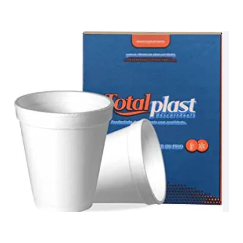 COPO ISOPOR TOTALPLAST 70 ML CX COM 50 - 20 UNID POR CX