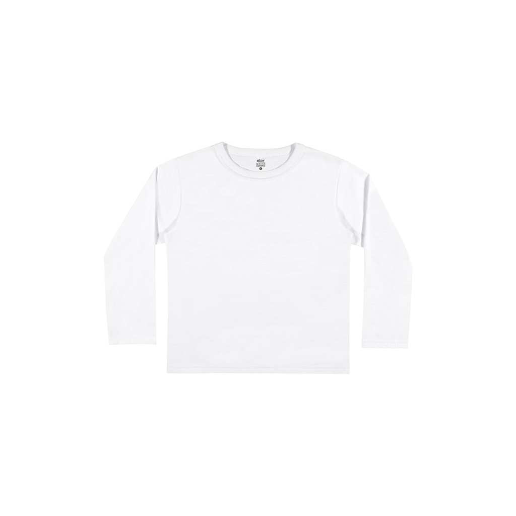 Camiseta Masculina Elian Manga Longa Branco em Oferta na Shopee
