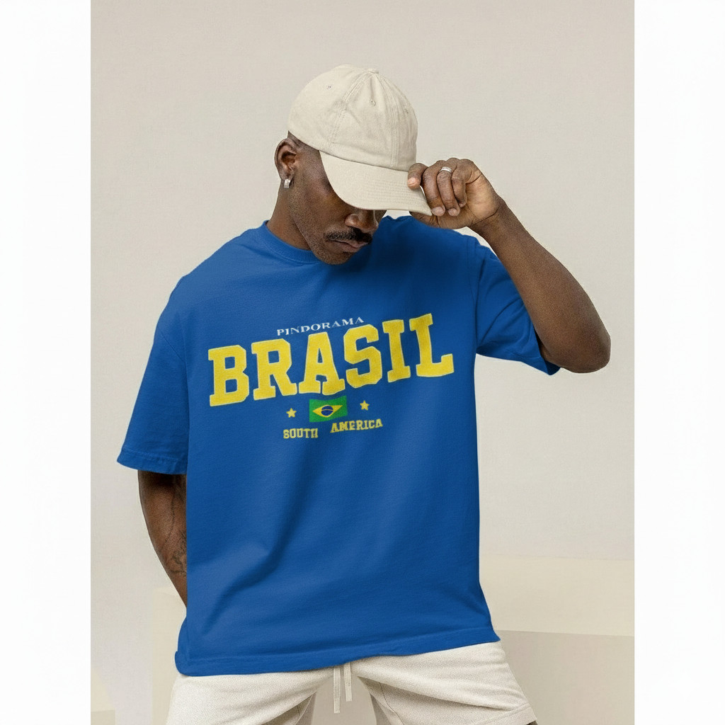 Camiseta Brasil Copa Do Mundo Futebol Patriota Unissex100% Algodão Premium Camisa Streetwear