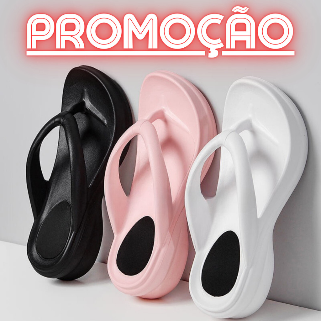 Chinelo Feminino Tamanco Idoso Ortopédico Macio Esporão Massageador Leve e Confotável